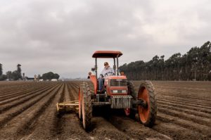 man on tractor